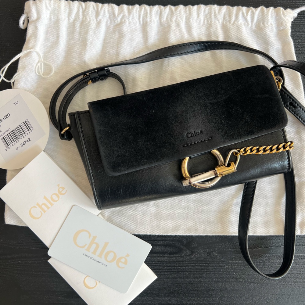 Chloé Faye Small Leather Shoulder Bag - Picture 3 of 17